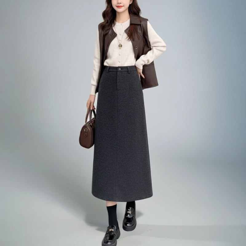 祥好服饰 新款高腰时尚百搭半身裙 651