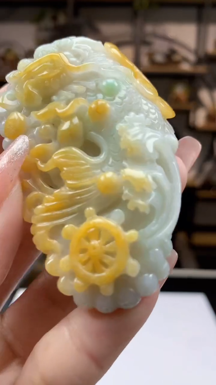 【闪购商品】定制翡翠未镶嵌1063ry-毛货挂件24