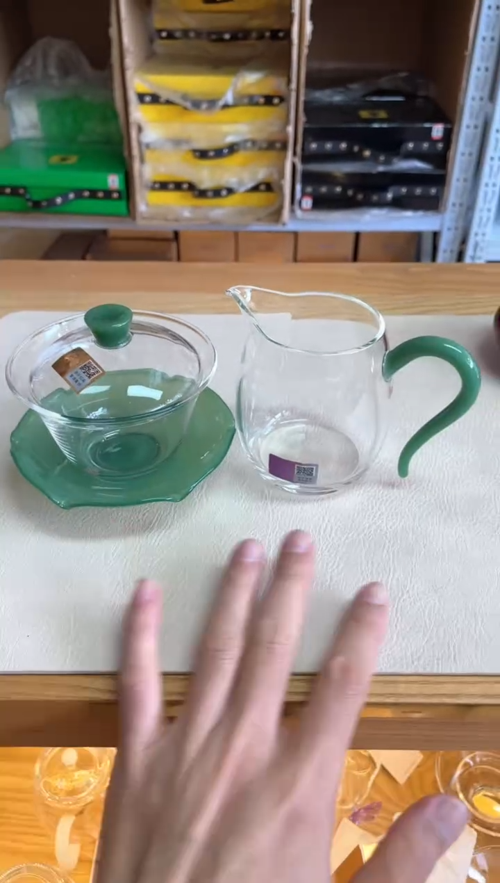 禾器/慕然茶海/翡翠玉+荷叶盖碗翡翠玉