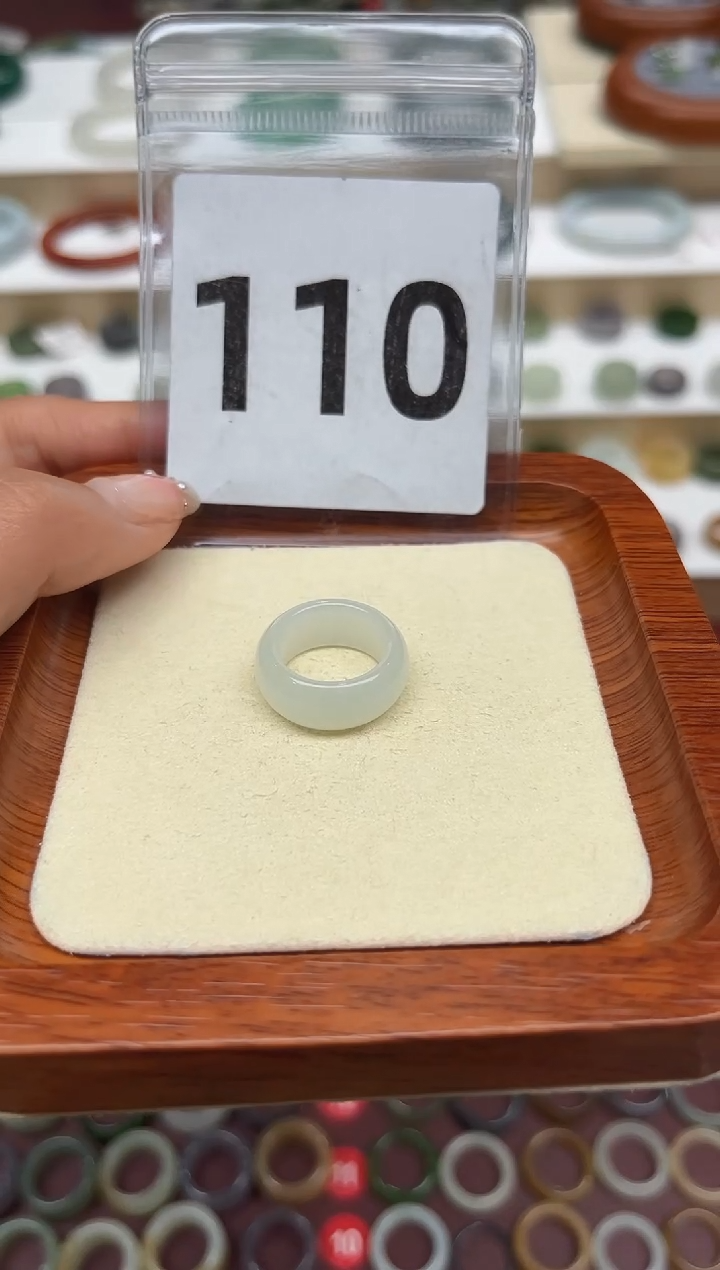 【闪购商品】和田玉戒指未镶嵌港码7号，内径14.4mm