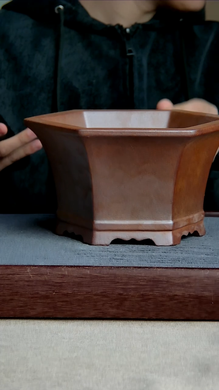 紫砂花盆21*18*11.5内径尺寸