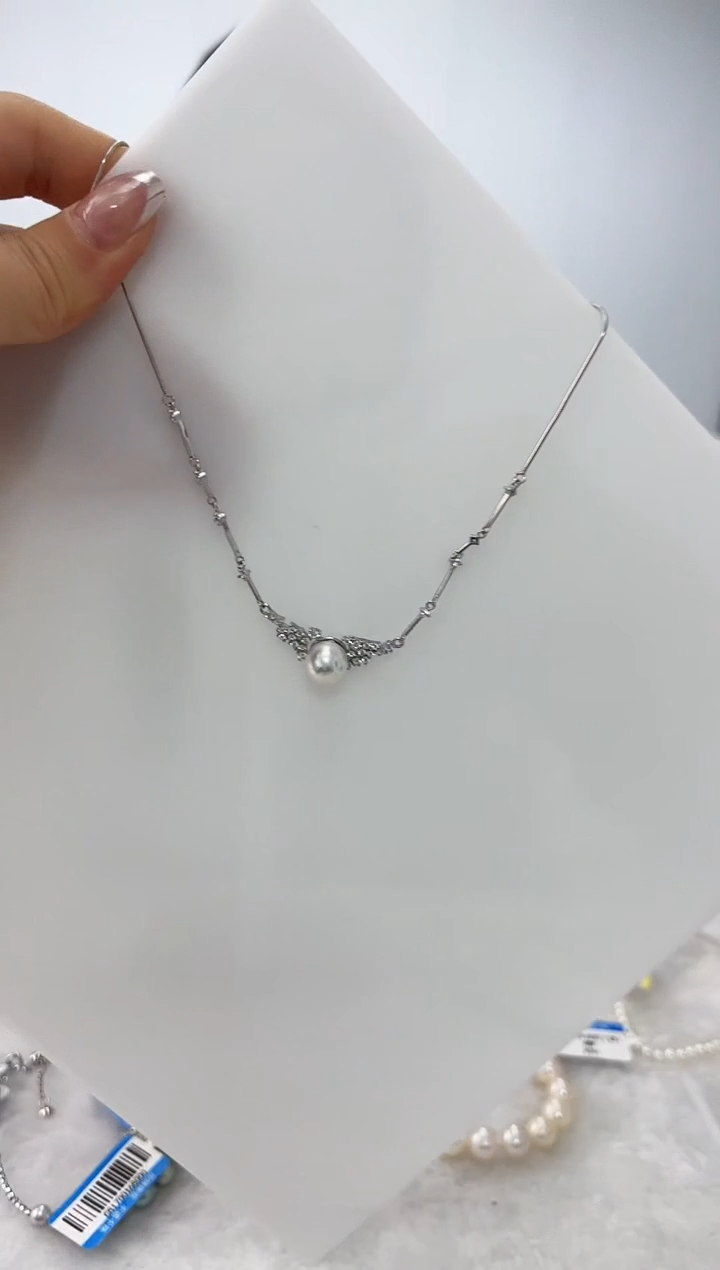 【闪购商品】海水珍珠DA银S925镶嵌套链 C987