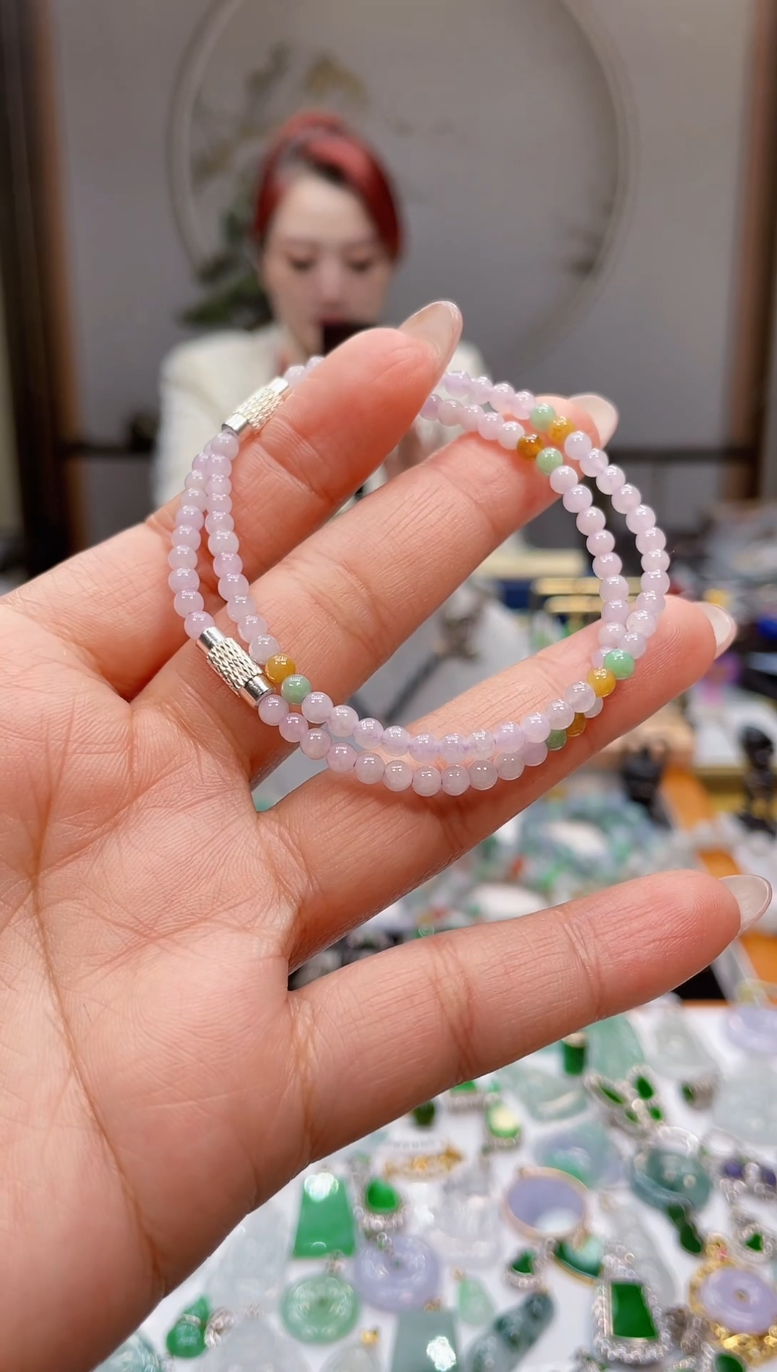 颈饰未镶嵌翡翠翡翠手串