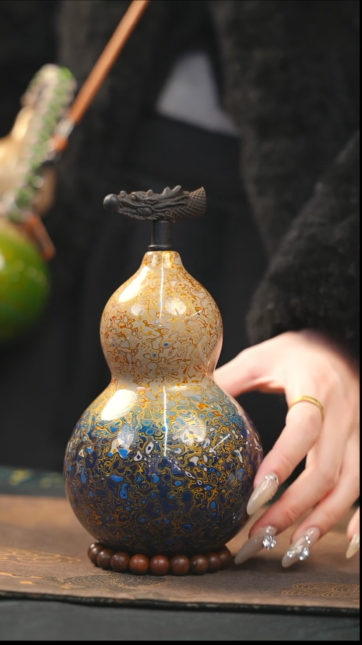 【闪购商品】XK186漆艺酒葫芦不包手串及旋转底座