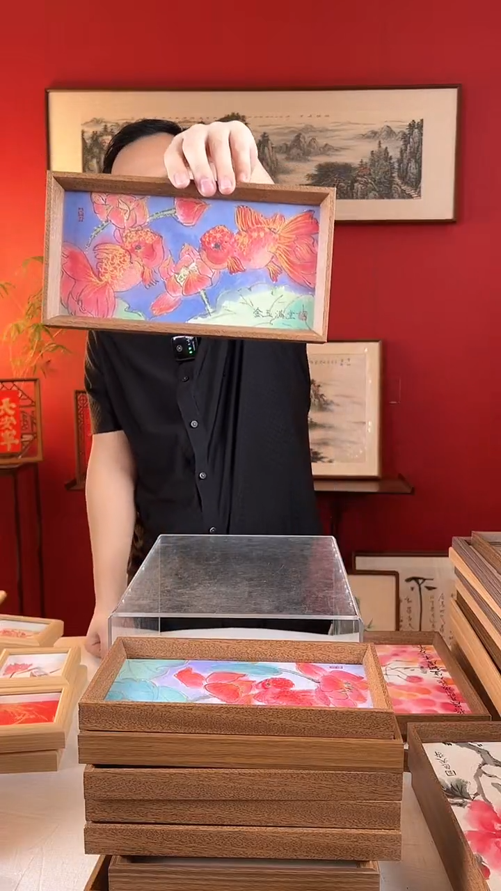 【闪购商品】国画金玉满堂横版14*27厘米纯手绘国画摆台
