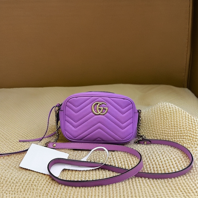 95新 GUCCI/古驰 紫色马蒙相机1147 2815