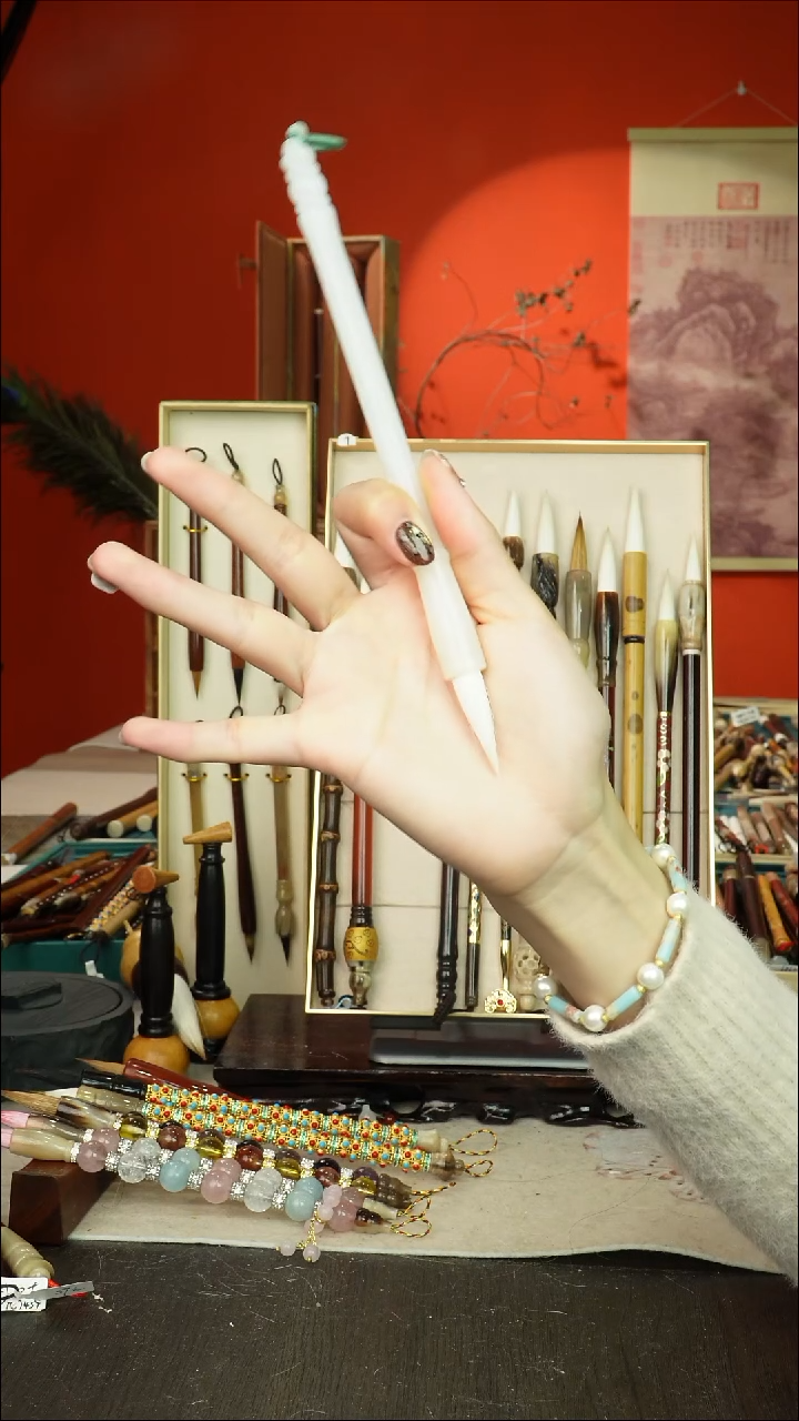 166号闪孤品高货毛笔链接 清水试笔 蘸墨不退