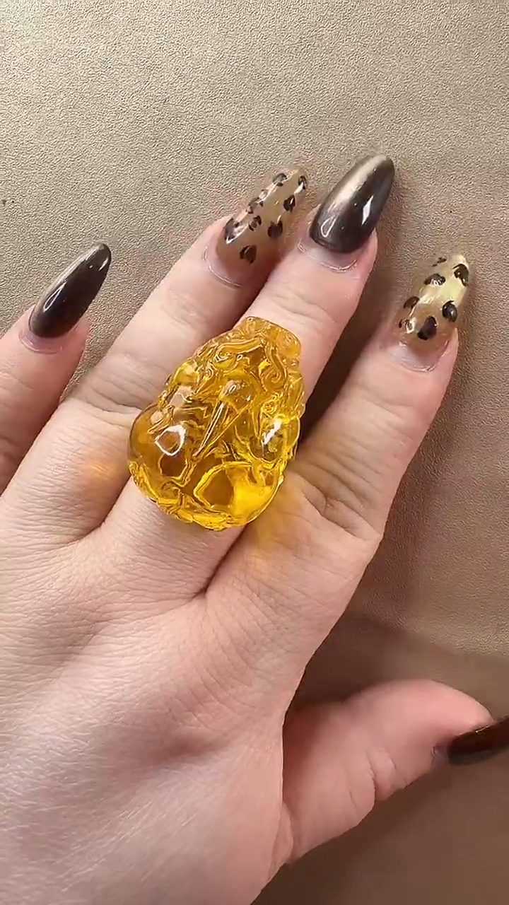 【闪购商品】琥珀戒指未镶嵌戒指