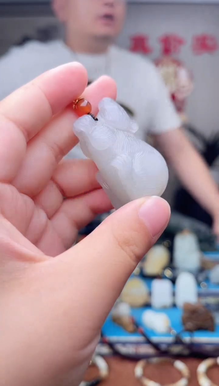 和田玉未镶嵌挂件1