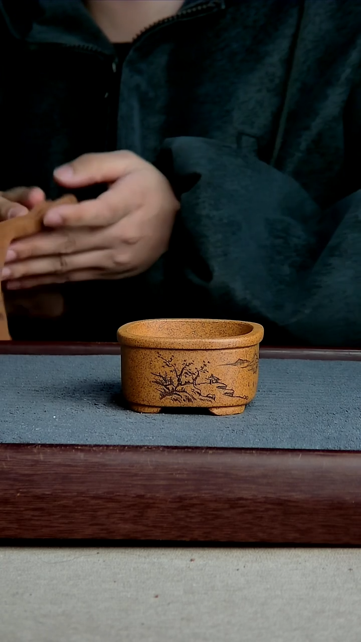 紫砂花盆7.5*3.5内径尺寸