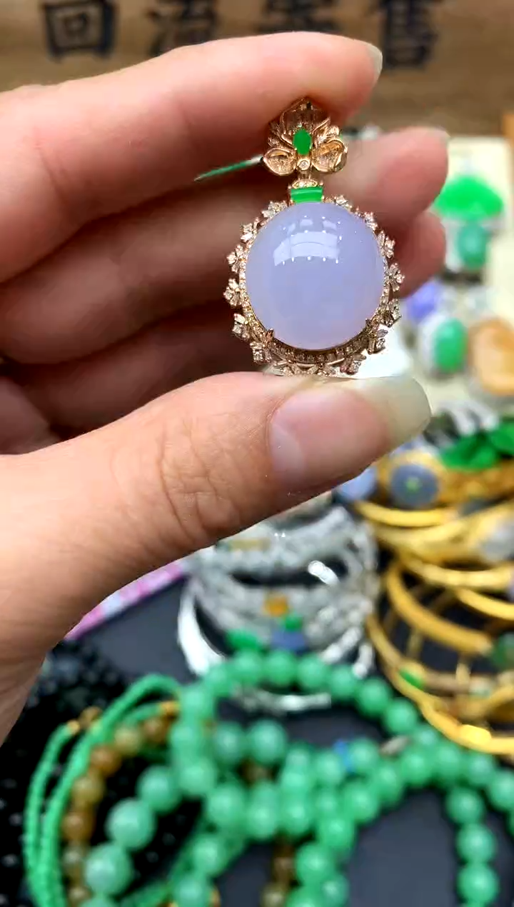 【闪购商品】翡翠颈饰18K金镶嵌511-中国好珍宝