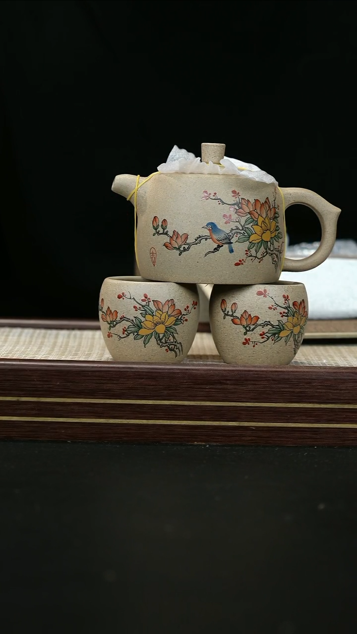 茶壶紫砂77号 DZ  白玉段 井栏 喜鹊 