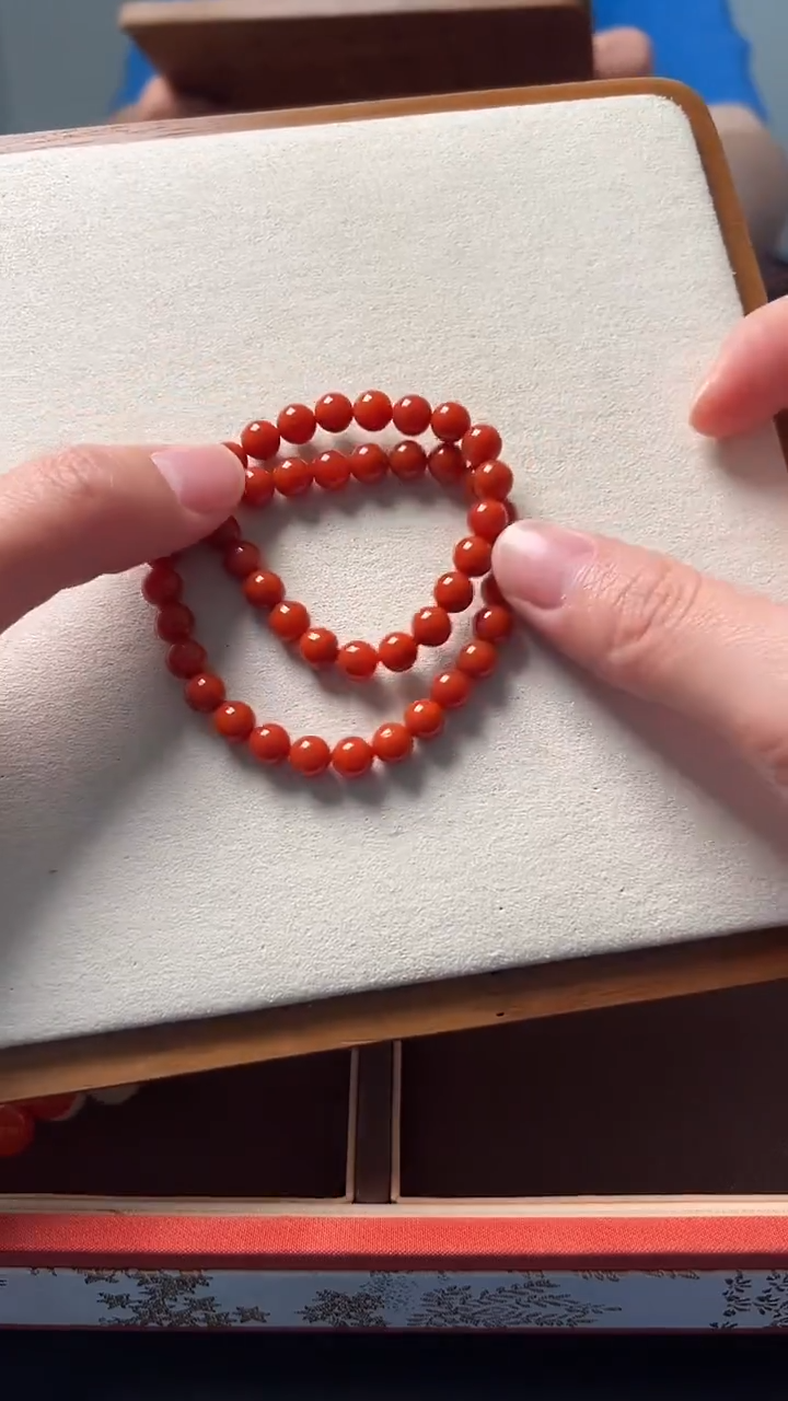未镶嵌手串南红玛瑙双圈