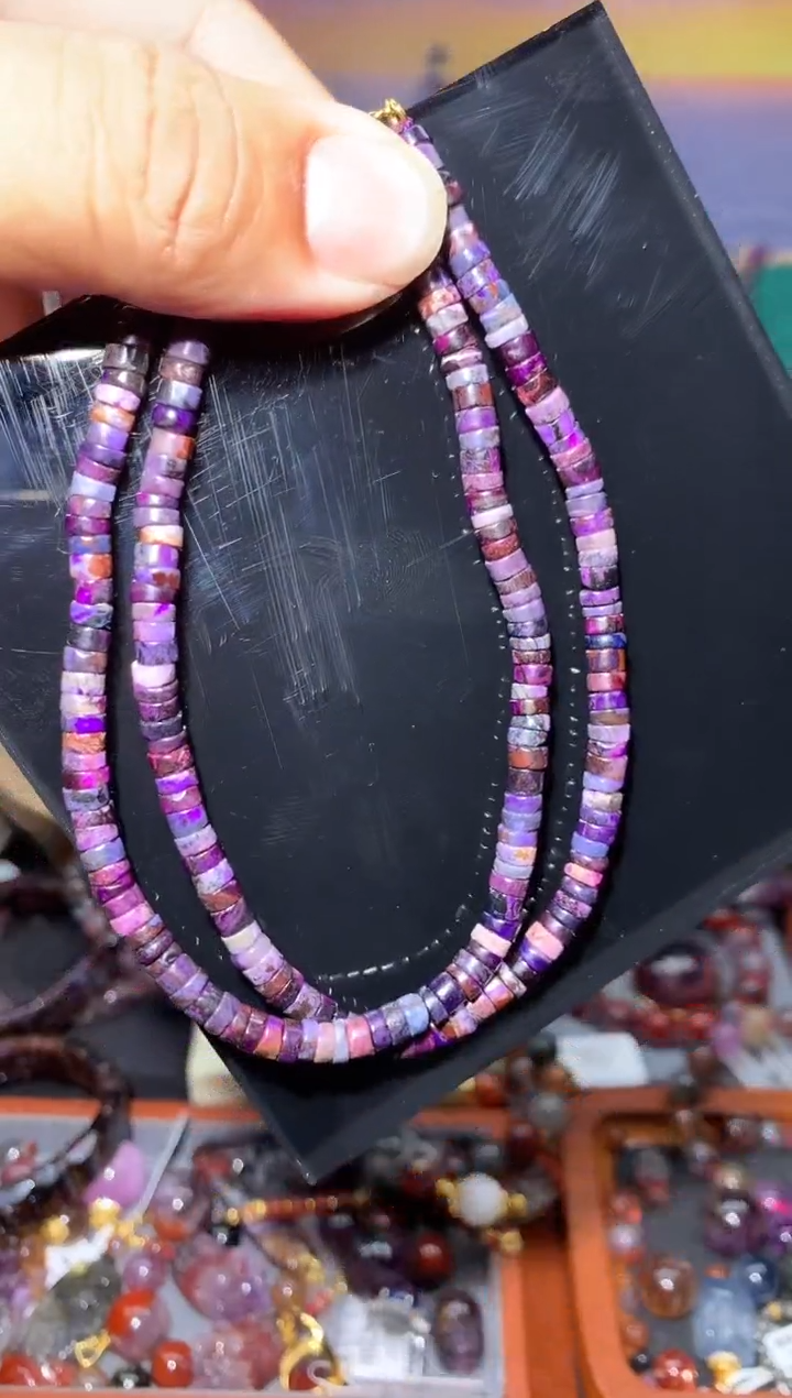 苏纪石（舒俱来）未镶嵌项链舒俱来叠珠项链