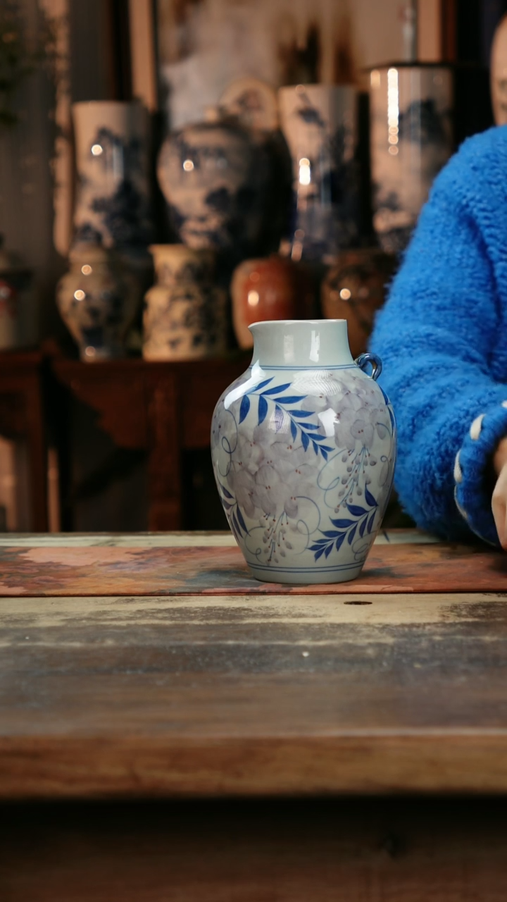 【闪购商品】瓷片景德镇纯手工釉下彩精品花瓶