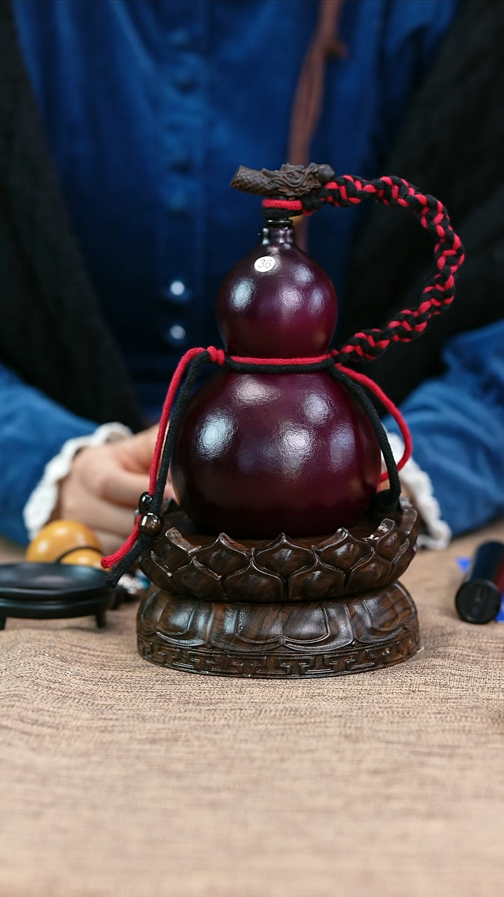【闪购商品】36—光岳葫天然大漆酒葫芦不含莲花底座