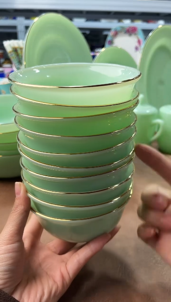 玉瓷4.5英寸饭碗10个景德镇餐具