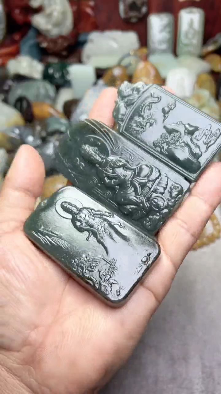 和田玉未镶嵌挂件3