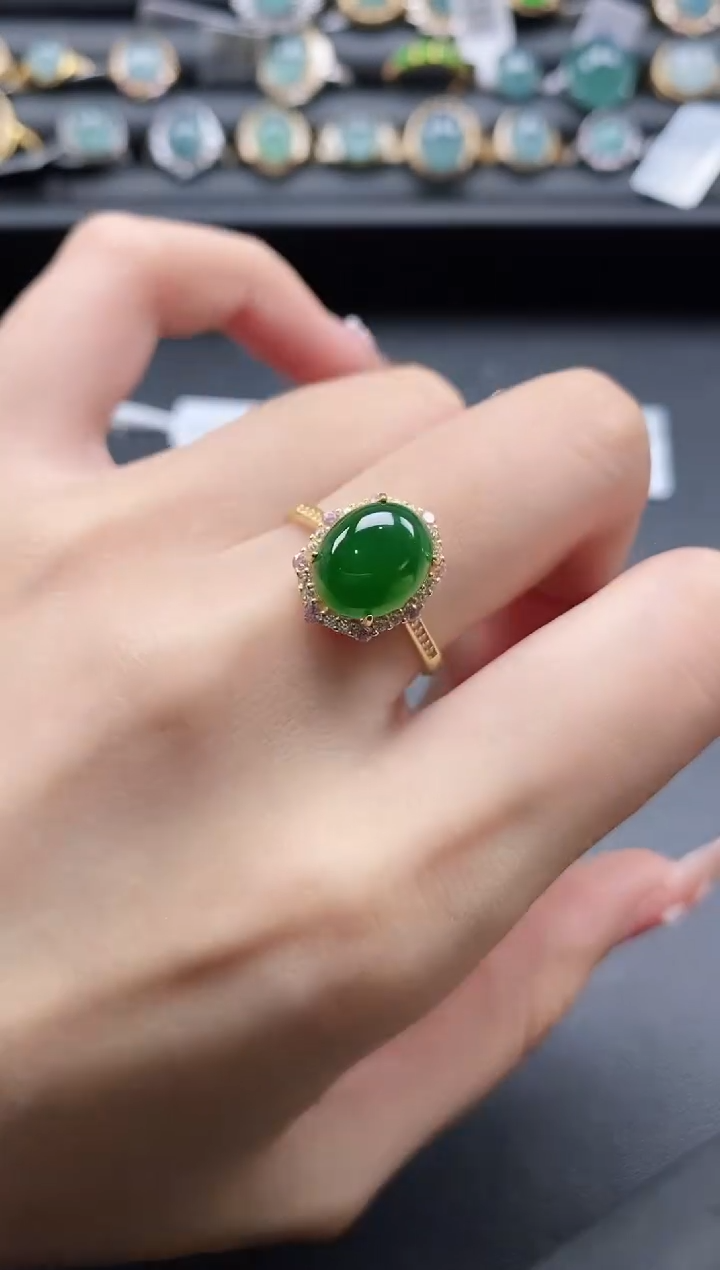 【闪购商品】翡翠戒指银S925镶嵌1111