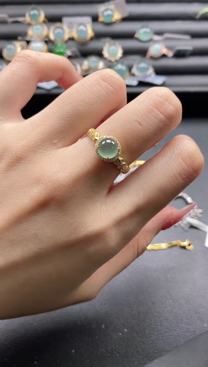 【闪购商品】翡翠戒指银S925镶嵌1111-
