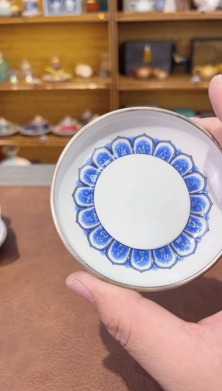 【闪购商品】蓝色千佛杯垫茶具茶具