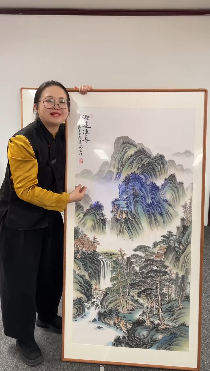 【闪购商品】国画山水源远流长155*76张见召