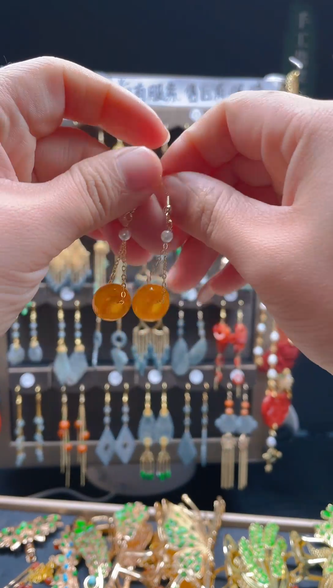 【闪购商品】玛瑙/玉髓耳饰合金080玛瑙饰品