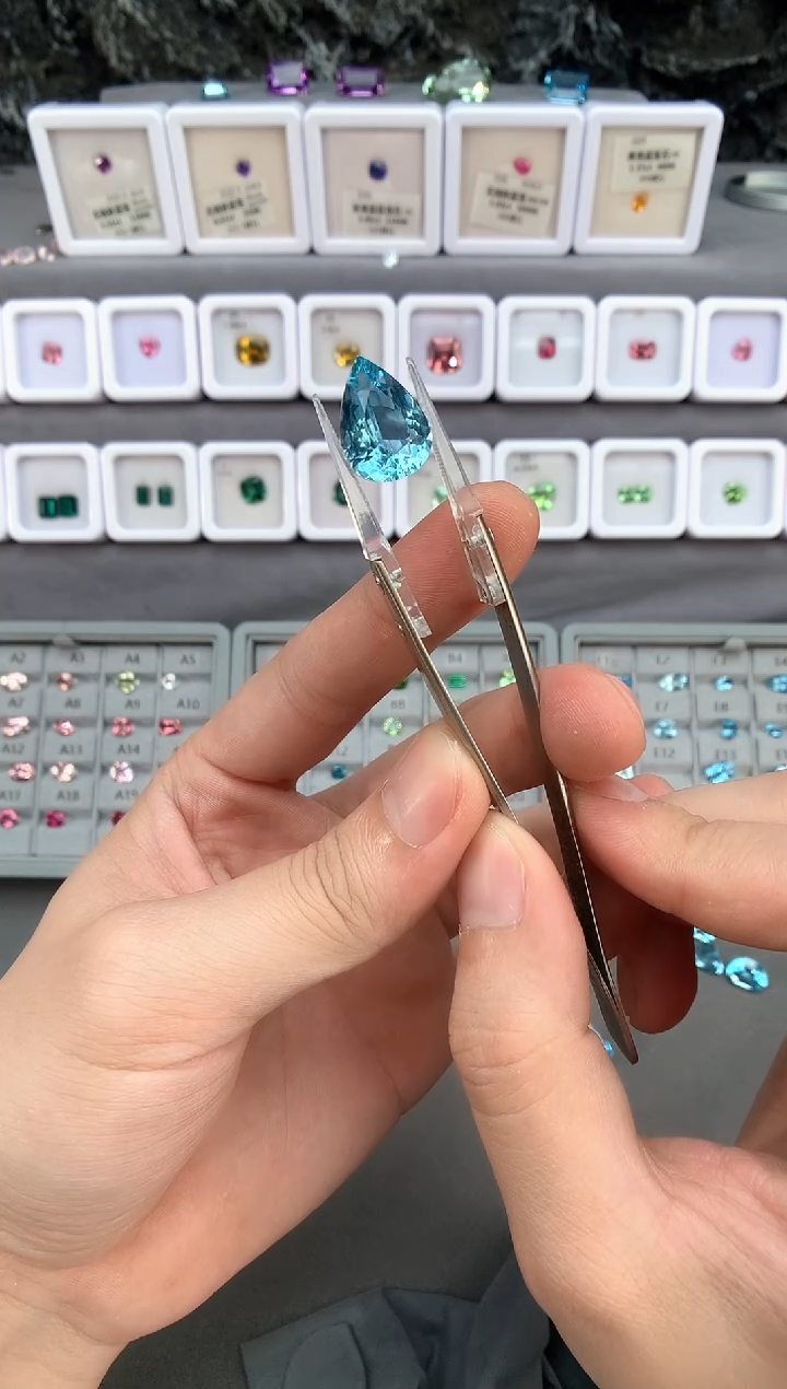 【闪购商品】定制海蓝宝石裸石未镶嵌e12 10.05ct