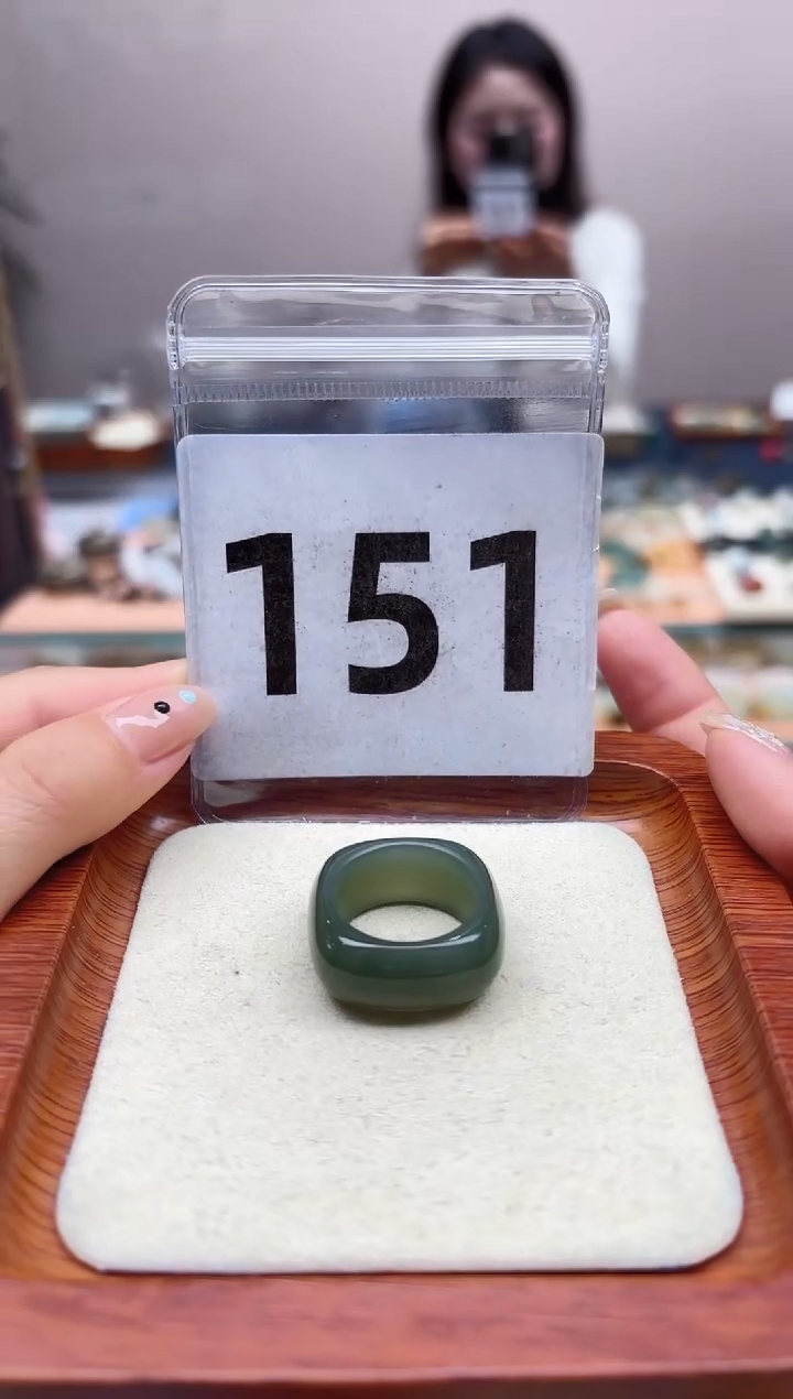 和田玉未镶嵌戒指17号