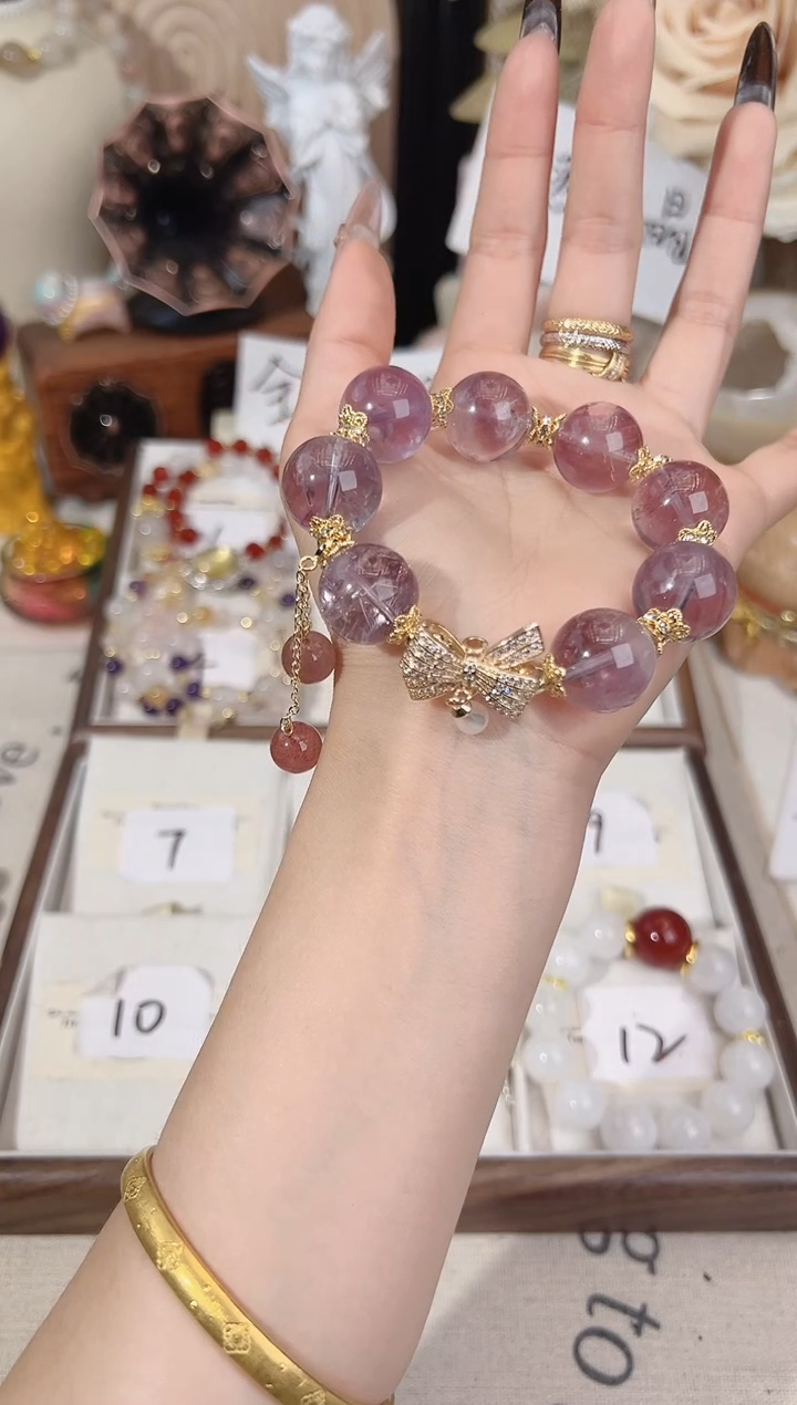 未镶嵌手链水晶紫色