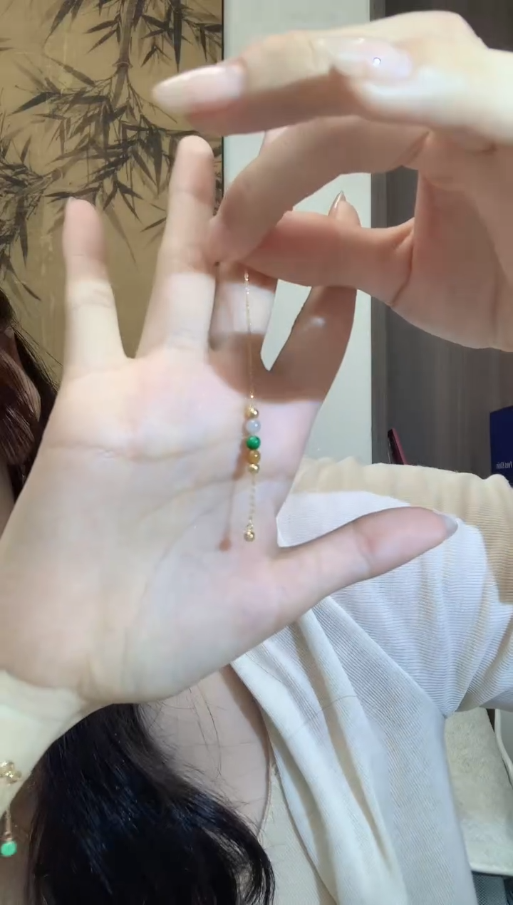 翡翠戒指18K金镶嵌A1  多样性发一件