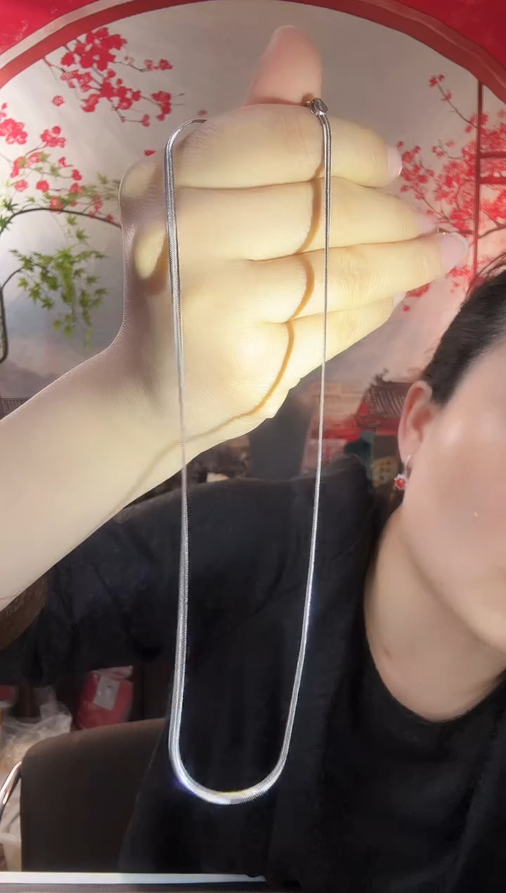 推荐款银色系宽版粗链子