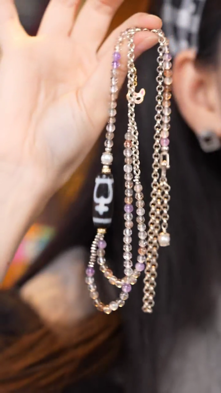 【闪购商品】玛瑙/玉髓颈饰未镶嵌Z27986四宝瓶锁骨链