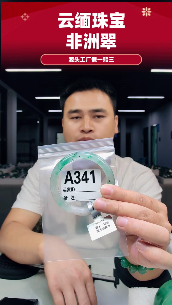 未镶嵌手镯石英质玉（非洲翠）60圈口A341