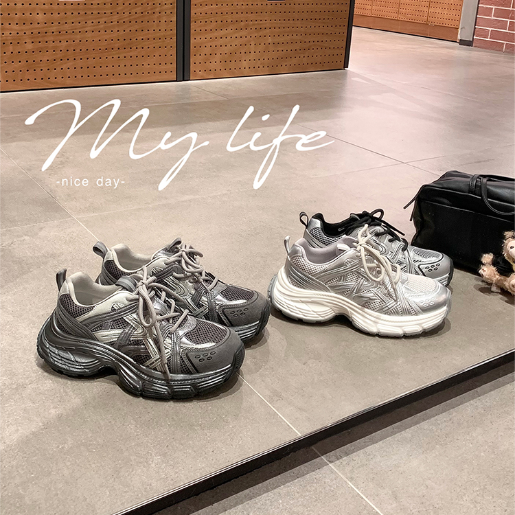 【sheii苏茵茵】氧气欧尼~复古厚底增高老爹鞋女休闲运动鞋E4408334