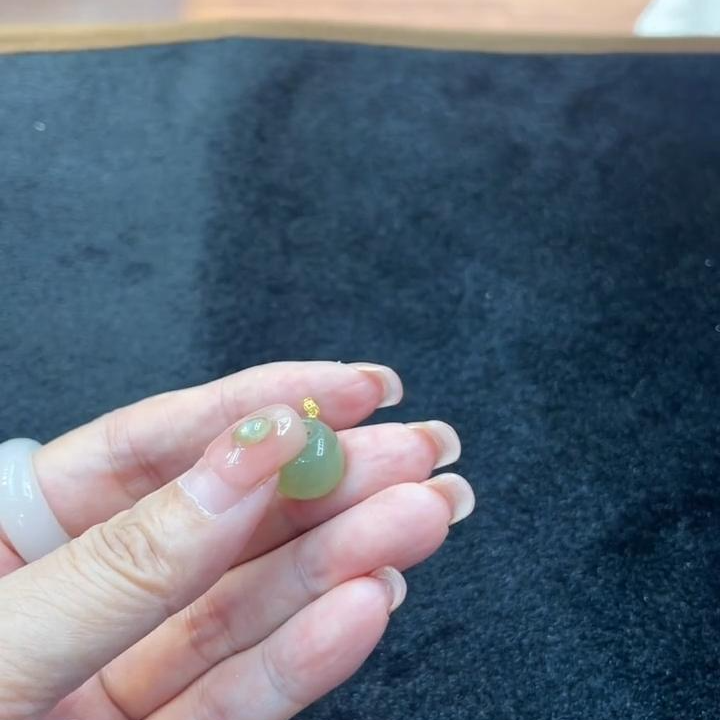 【老郑家】18k金和田玉单珠吊坠 多样性发1件不带链