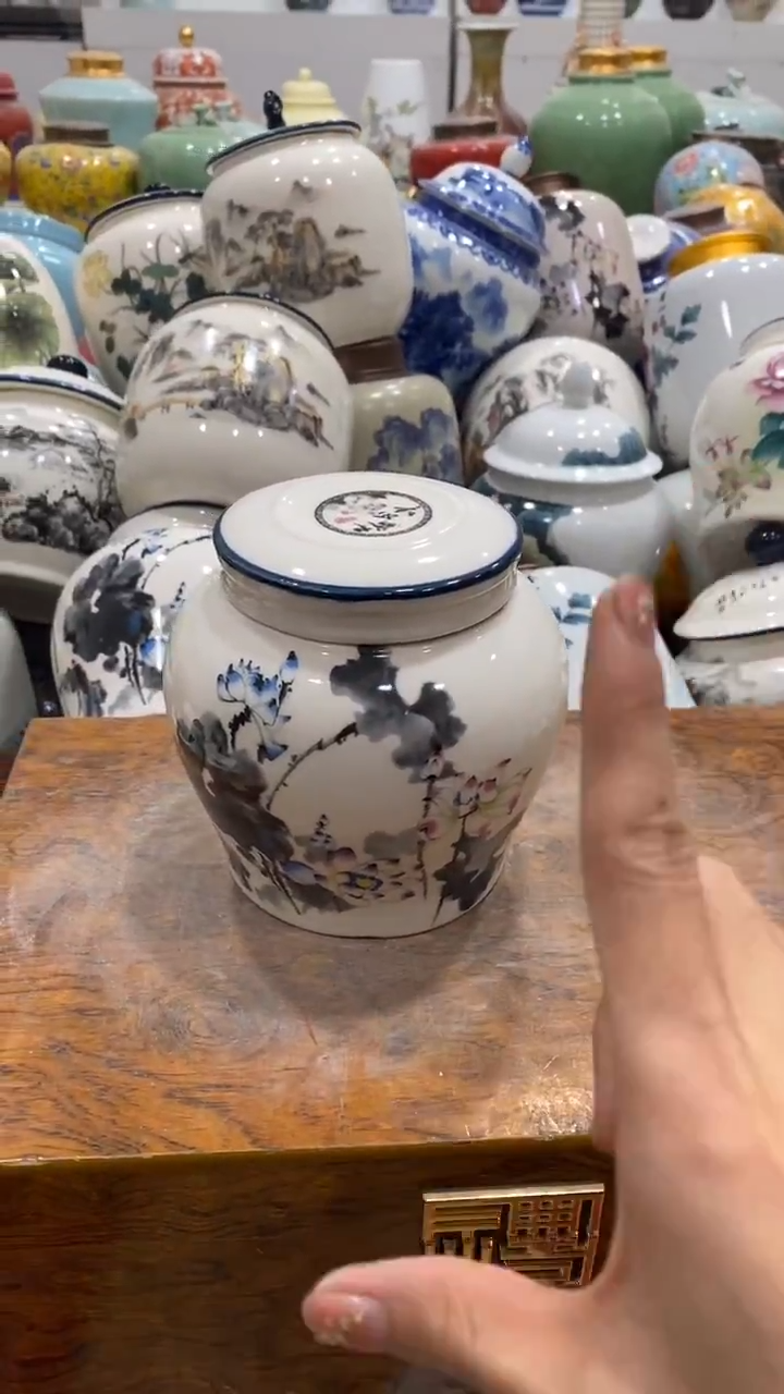 摆件陶茶叶罐密封罐储存罐