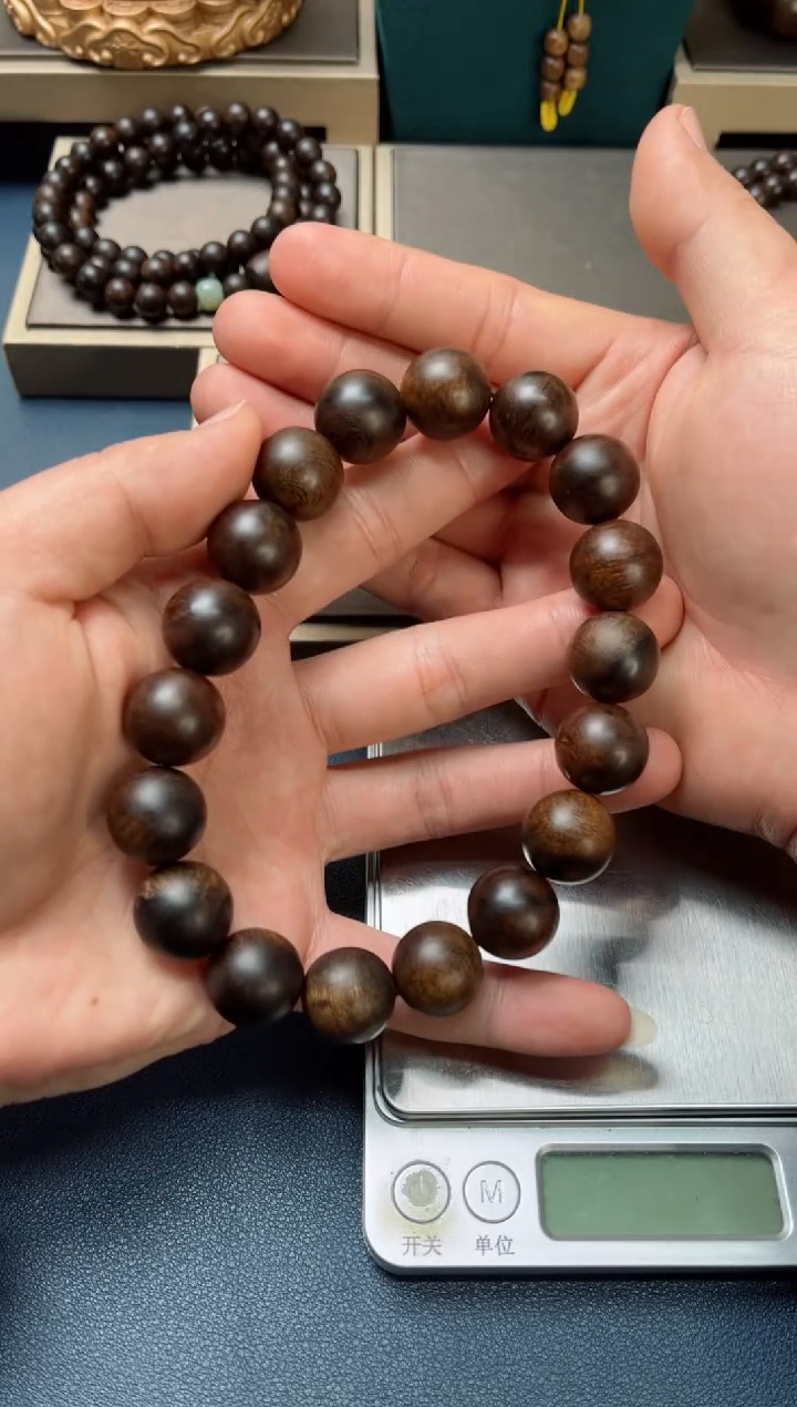 【闪购商品】沉香手串越南芽庄白棋楠留疤沉水级16mm