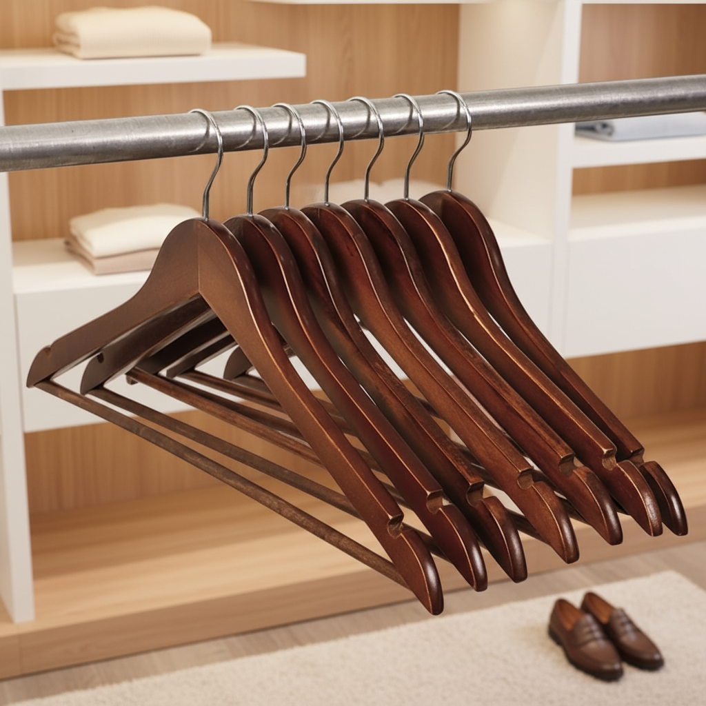 实木衣架衣撑子衣挂衣架子衣服架家用挂衣架防滑福利款
