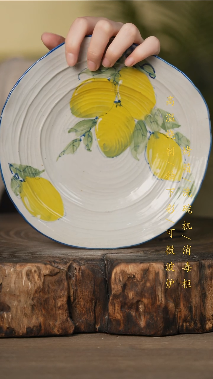 瓷片景德镇高温釉下彩可微波烤箱洗碗机