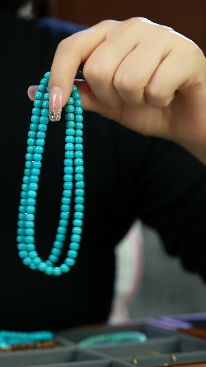 未镶嵌绿松石108c*姐108项链