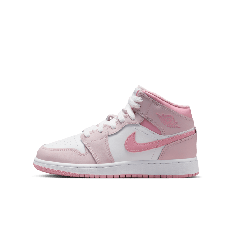Nike/耐克【可自提】AJ1 MID(GS)大童低帮白粉休闲鞋DQ8423-600