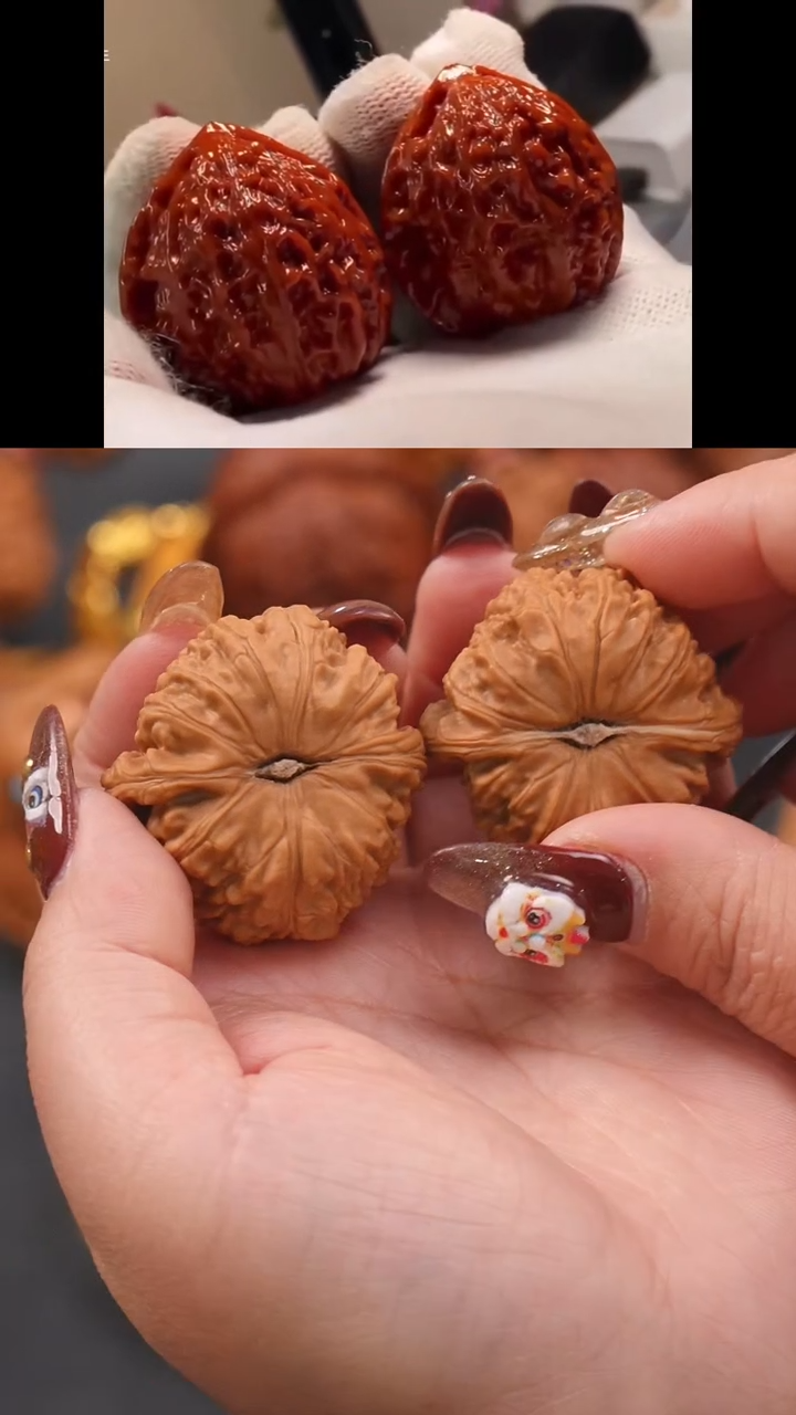 【闪购商品】文玩核桃把件38白狮子