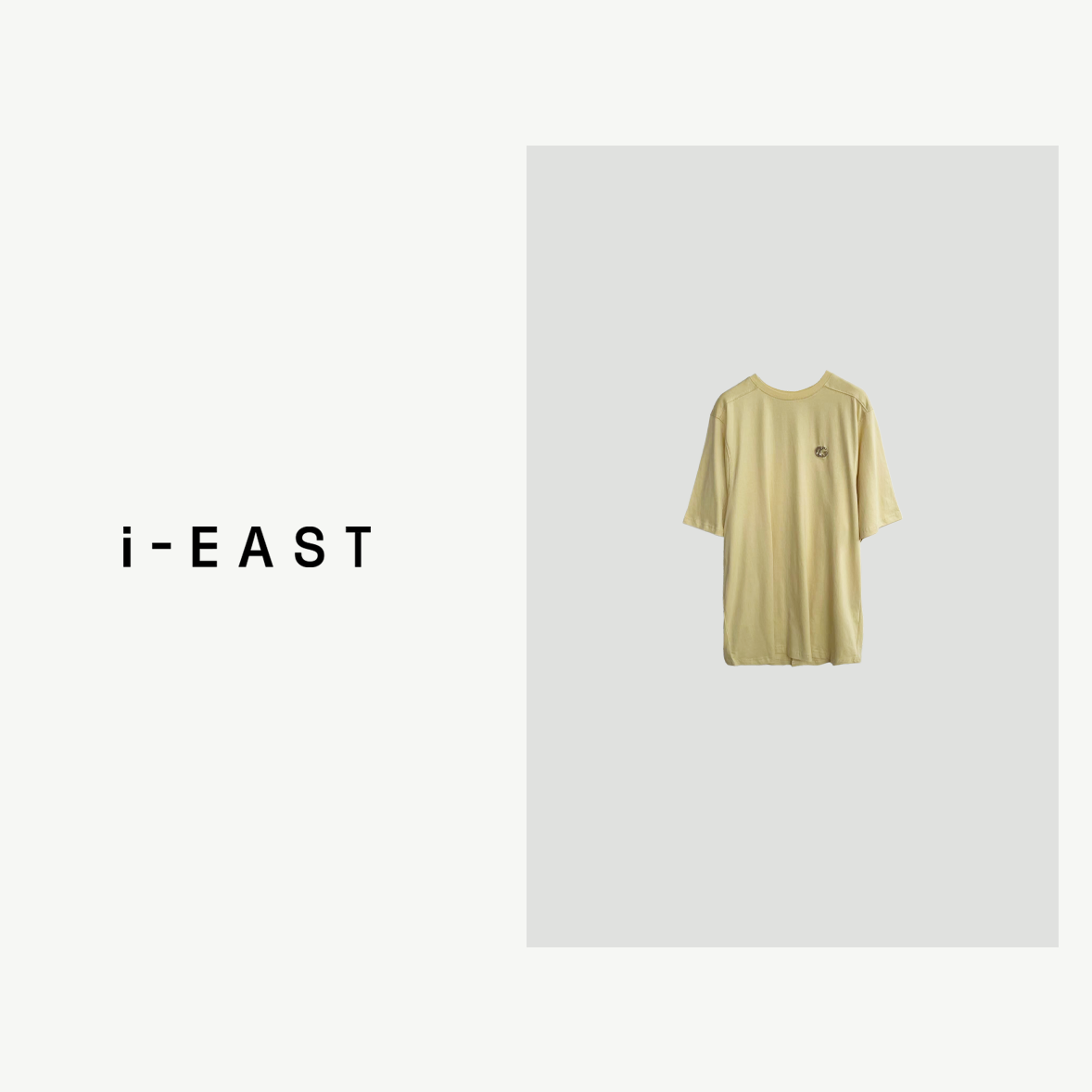 i-EAST 简单时刻~简约扣饰圆领百搭短袖T恤上衣-4X T12310