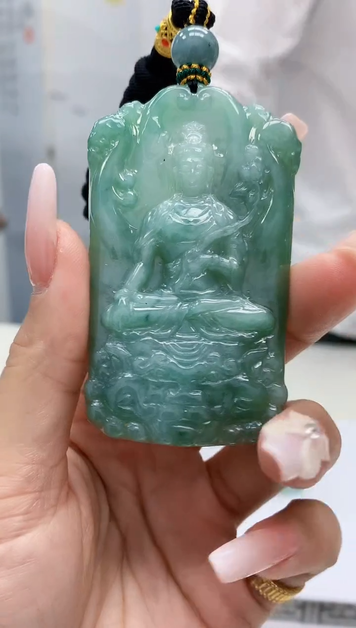 【闪购商品】定制翡翠未镶嵌5028lr-毛货挂件185