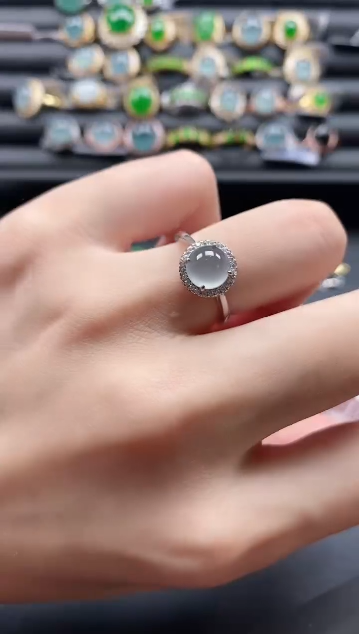 【闪购商品】翡翠戒指银S925镶嵌1111