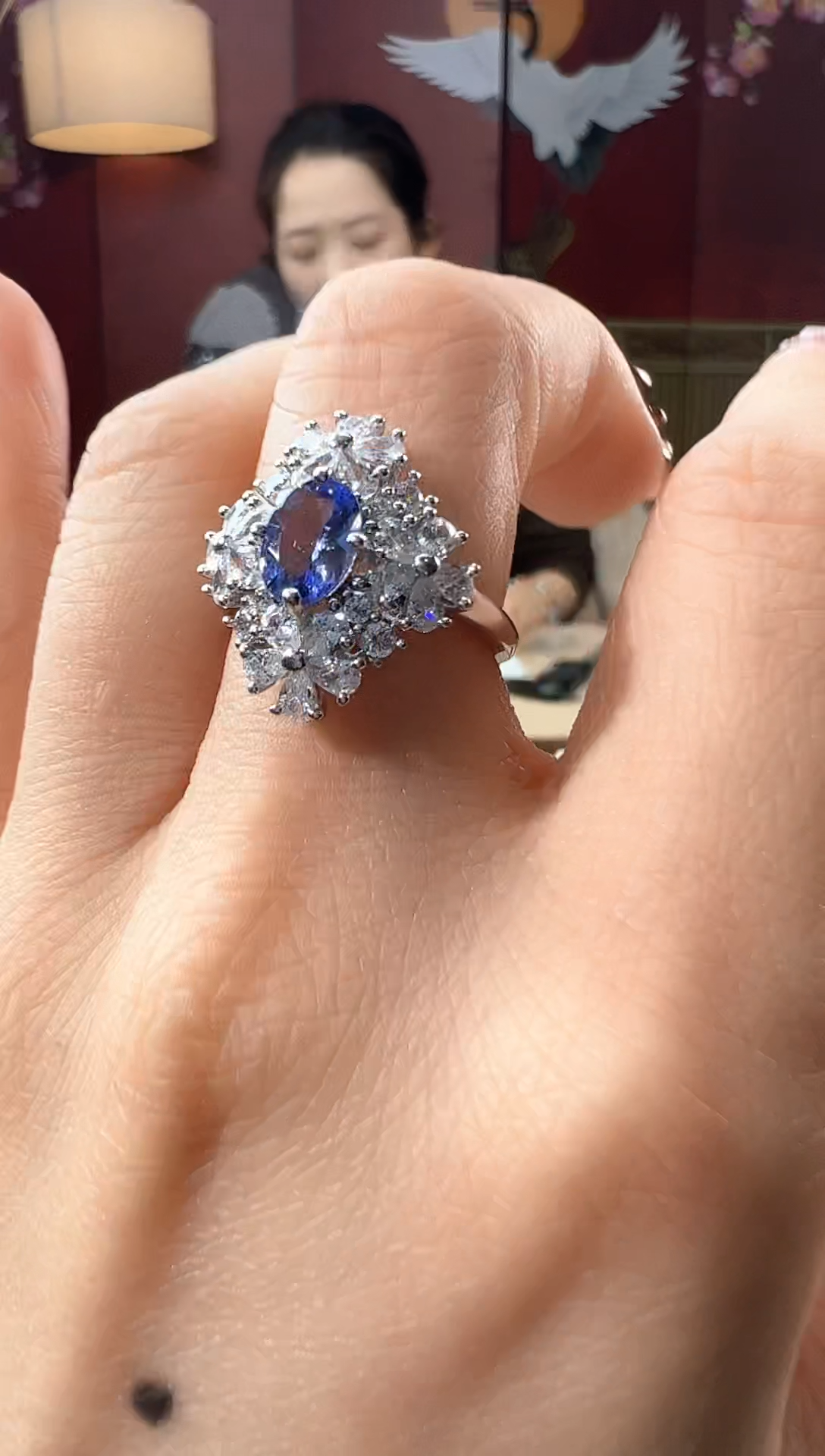 【闪购商品】坦桑石戒指银S925镶嵌KT24040823