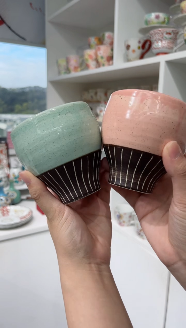 【闪购商品】瓷片绿野鸣春酒杯+桃夭颂春酒杯