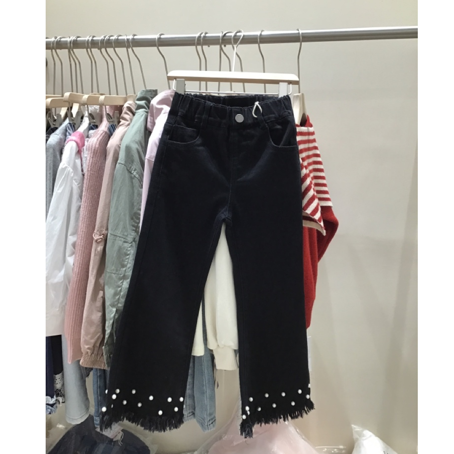 milaikoko•25秋~钉珠微喇裤253527黑色19-8