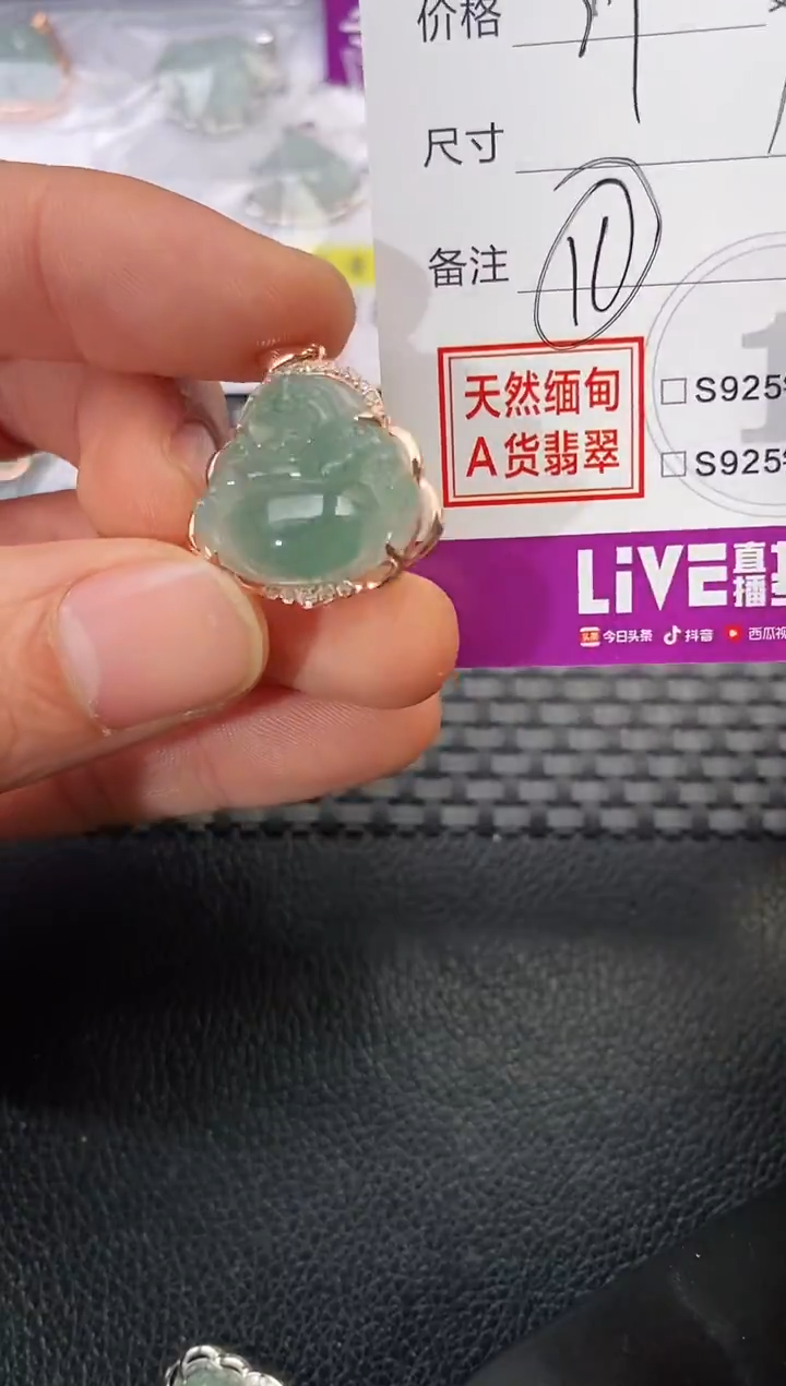 颈饰银S925镶嵌翡翠$***称挂件